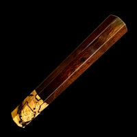 Custom Japanese Knife handle (wa handle) for 165-210mm : Dark Ironwood burl and spalted Tamarind