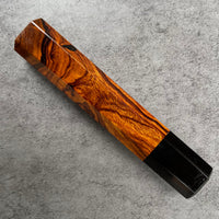Custom Japanese Knife handle (wa handle) for 165-210mm - Desert Ironwood and horn