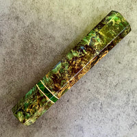 Custom Japanese Knife handle (wa handle) for 165-210mm : Dyed box elder & Arizona jade