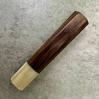 Custom Japanese Knife handle (wa handle) for 165-210mm : East India Rosewood and blonde