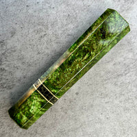 Custom Japanese Knife handle (wa handle) for 165-210mm - Emerald dyed mango