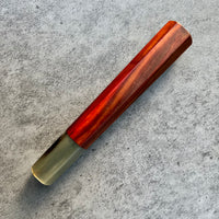 Hanoi Made Custom Japanese Knife handle (wa handle) for 210mm : Siamese Rosewood and Marbled horn