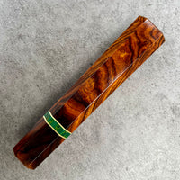 Custom Japanese Knife handle (wa handle) for 240mm - Desert ironwood and Arizona Jade