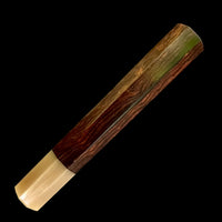 Custom Japanese Knife handle (wa handle) for 165-210mm : Birdseye Desert ironwood and marbled horn