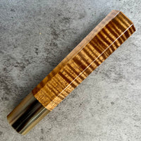Custom Japanese Knife handle (wa handle) for 165-210mm - Koa and marbled horn