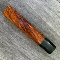 Custom Japanese Knife handle (wa handle) for 240mm - Snakewood (slight figure) and buffalo horn