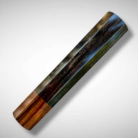 Custom Japanese Knife handle for 240mm - Royal ebony and desert ironwood