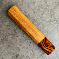 Custom Japanese Knife handle (wa handle) for 165-210mm - Louisiana sinker cypress and desert ironwood