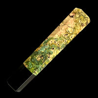 Custom Japanese Knife handle (wa handle) for 165-210mm : Box elder burl and buffalo horn