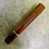 Custom Japanese Knife handle (wa handle) for 165-210mm : Micro-curl Siamese rosewood and hackberry