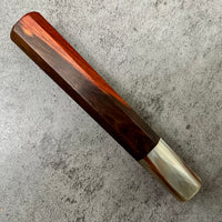 Hanoi Made Custom Japanese Knife handle (wa handle) for 210mm : Siamese Rosewood and Marbled horn