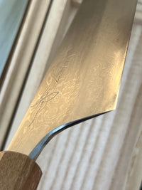 Mazaki Damascus Gyuto Hon-Sanmai 240mm Aogami Super