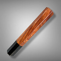 Custom Japanese Knife handle (wa handle) for 165-210 mm: Figured Siamese rosewood and horn