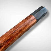 Custom Japanese Knife handle (wa handle) for 165-225 mm: Figured Siamese Rosewood and horn