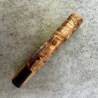 Japanese Knife handle (wa handle) for 210 mm - Two tone Honduran rosewood burl and blonde
