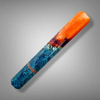 Japanese Knife handle (wa handle) for 240-260 mm : Box elder burl hybrid - blue and orange