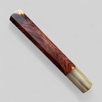 Custom Japanese Knife handle (wa handle) for 240 mm - Cocobolo burl and blonde horn