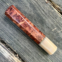 Custom Japanese Knife handle (wa handle) for 165-210mm : Honduran Rosewood Burl and blonde