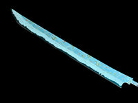 Nigara Dark Irodori B2 Rainbow Damascus Sakimaru Sujihiki 450mm : Blade Only