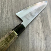 Shigeki Tanaka Ginsan Nishiiji Gyuto 240mm - Black Dyed Mango and horn