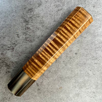 Custom Japanese Knife handle (wa handle) for 240 mm - Koa and marbled horn