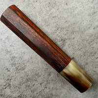 Hanoi Made Custom Japanese Knife handle (wa handle) for 165-180 : Saimese Rosewood and marble horn