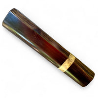 Custom Japanese Knife handle (wa handle) for 165-210 mm: Shield shaped African Blackwood