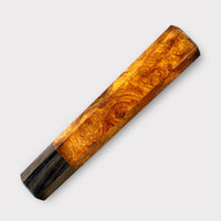 Custom Japanese Knife handle (wa handle) for 240 mm - Ironwood burl and horn