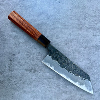 Custom Manaka Kisuke Iron Clad Aogami 1 Bunka 165 mm - Curly Hormigo and horn