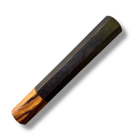 Custom Japanese Knife handle (wa handle) for 165-210 mm: CITES African Blackwood and desert ironwood