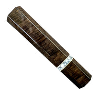 Custom Japanese Knife handle (wa handle) for 165-210mm - Black dyed curly maple