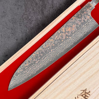 Takeshi Saji VG10W Rainbow Damascus 210mm Gyuto - Blade Only