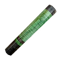 Custom Japanese Knife handle (wa handle) for 165-210mm : Dyed curly maple - Black and Green