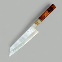 Tadokoro x Tanaka Aogami Super Gyuto 240 Tall Kiritsuke - Desert Ironwood Burl