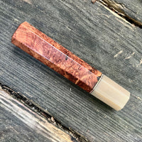 Custom Japanese Knife handle (wa handle) for 165-210mm : Honduran Rosewood Burl and blonde