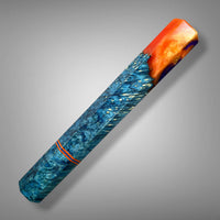 Japanese Knife handle (wa handle) for 240-260 mm : Box elder burl hybrid - blue and orange