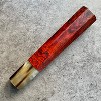 Hanoi Made Custom Japanese Knife handle (wa handle) for 240 : Siamese Rosewood and marbled horn