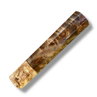 Custom Japanese Knife handle (wa handle) for 165-210 mm: Brazilian pepper wood burl
