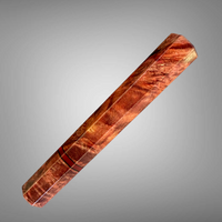 Custom Japanese Knife handle (wa handle) for 165-210 mm: Maple Burl and vintage poker chip | Sugi Cutlery