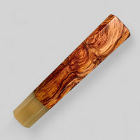 Custom Japanese Knife handle (wa handle) for 240 mm - CITES Cocobolo burl and Blonde horn