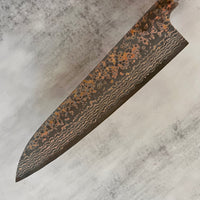 Takeshi Saji VG10W Rainbow Damascus 210mm Gyuto - Blade Only