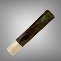 Custom Japanese Knife handle (wa handle) for 240-260mm : African Blackwood and creamy blonde horn