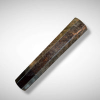Japanese Knife handle (wa handle) for 240-260 mm : Black dyed Maple burl and horn