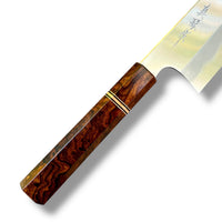 Tadokoro x Tanaka Aogami Super Gyuto 240 Tall Kiritsuke - Desert Ironwood Burl