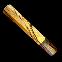 Custom Japanese Knife handle (wa handle) for 210mm: Zebrawood and desert ironwood