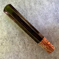 Custom Japanese Knife handle (wa handle) for 165-210mm : Gabon ebony and macadamia
