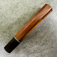 Custom Japanese Knife handle (wa handle) for 165-210mm : Cocobolo and horn with vintage poker chip