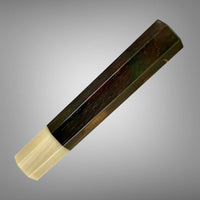 Custom Japanese Knife handle (wa handle) for 240-260mm : African Blackwood and creamy blonde horn