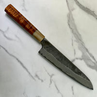 Custom Nigara Hamono Ginsan 3 Kurozome Gyuto 240 - Koa and horn