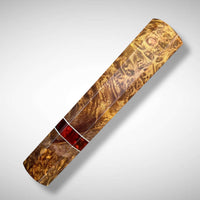 Japanese Knife handle (wa handle) for 165-210 mm : Double dyed maple burl with Acrylester and nickel silver